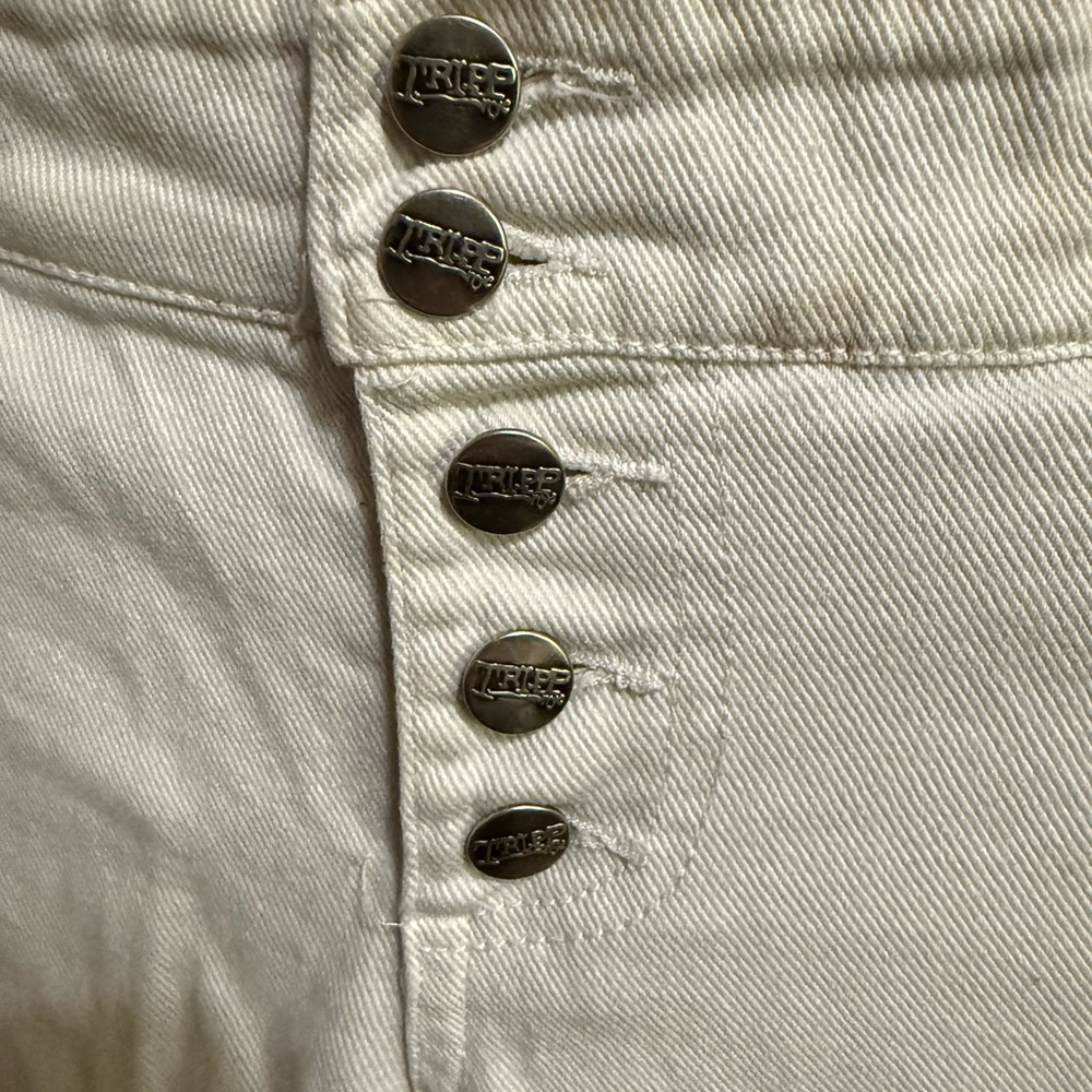 TRIPP NYC 2000s Authentic Cream Button-Fly Jeans